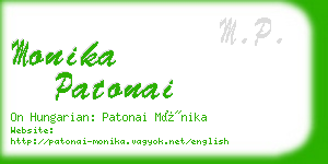 monika patonai business card